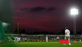 노을 지는 대구야구장