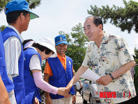 이시우 보령시장, 해수욕장 등 관광지 근무자 격려