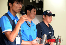 SJM노조원들, 이걸 사람에게 던지다니...