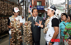 단양마늘 소개하는 단양군수