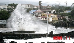 제주, 태풍 볼라벤으로 높아진 파도