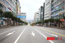고층간판 ‘흔들’ 포천시내 도로 200m 긴급통제