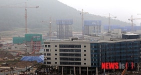 막바지 공사가 한창인 세종시