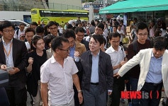 못골종합시장 방문한 안철수