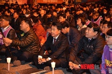 비정규직 촛불 앞 진보 구청장