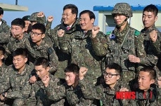 첫 임관지 초소장병들과 파이팅