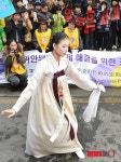 수요집회 살풀이춤 추는 김은주 씨