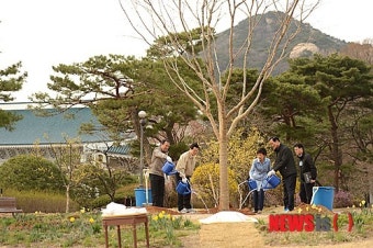 박근혜 대통령, 식목일 기념 경내 식수