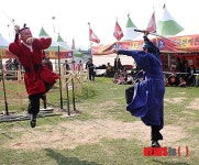 전통무예 시범보이는 밀양 한국무예촌
