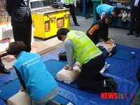 도로公 영동지사, 고속道 터널화재 대비 소방체험행사