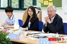잠일고등학교 방문한 문용린 교육감