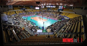 한국과 네덜란드 경기 열린 천안유관순체육관