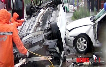 [종합]광주 7명 사상 교통사고…무면허 만취운전