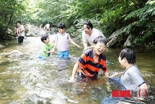 서산 용현계곡 여름 피서지로 “인기”