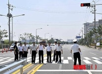 중구, 동천야외수영장 교통안전도 신속 대처