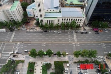 차량운행 통제로 한산한 태평로1가