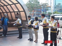 한전 부산본부, 음주운전 정전피해 예방 캠페인 나서