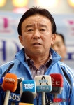 평양 역도대회 참석 소감 밝히는 전창범 총괄단장