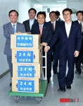 의원회관 순회하는 민주당 원내지도부