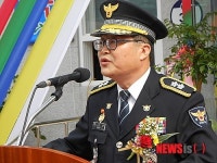 구미, 진평파출소 개소식 축사하는 김귀찬 경북경찰청장