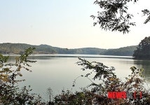 군산 청암산에서 본 저수지