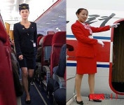 새롭게 바뀐 北 고려항공 여승무원 유니폼