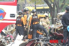 구조 작업중인 119구조대