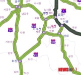 논산방향 학하2교 전면개량공사로 교통우회
