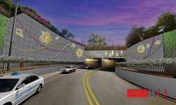 사상구, 삼덕로 굴다리·옹벽에 감성디자인 입혔다