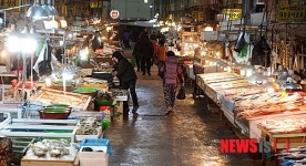 한산한 수산코너