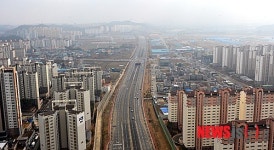 한산한 광주 도심 도로
