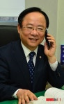 축하 전화받는  이주영의원