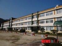 경북 울진군 매화중,  9명의 특별한 입학식