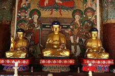 장안사 대웅전 석조석가여래삼불좌상, 국가문화재 보물 지정