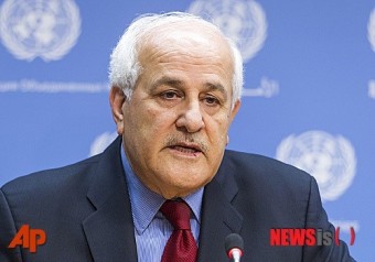 아바스 구상 설명하는 유엔 팔레스타인 대사