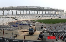 공사중인 아시아경기대회 주경기장