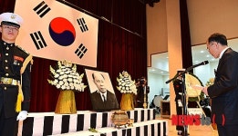 추도사 하는 안중현 국가보훈처 서울지방보훈청장