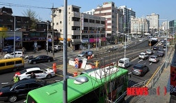 신월지하차도 평면교차로 공사 위해 폐쇄