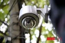 세모타운 정문에 설치된 CCTV