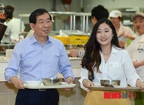 박원순 후보, 오늘 점심은 학생들과 함께