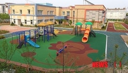 신축한 의림유치원 전경