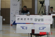 왼쪽은 관외유권자, 오른쪽은 강남동 주민