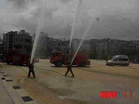 통영소방서, 죽림초등학교에서 합동소방훈련