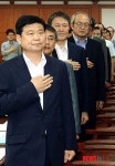 국민의례 하는 전국 선관위 간부들