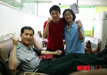 39사 예비군 면대장 일가족, 헌혈 203회