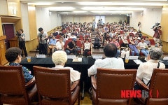 한양대서 강연하는 위안부 피해자 할머니들