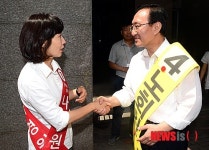 악수 나누는 나경원-노회찬