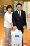 사전투표하는 박맹우 후보