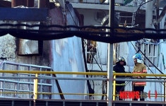 암모니아 가스사고 수습 하는 소방