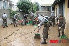 울산연대 군 장병, 수해입은 서생 찾아 대민지원